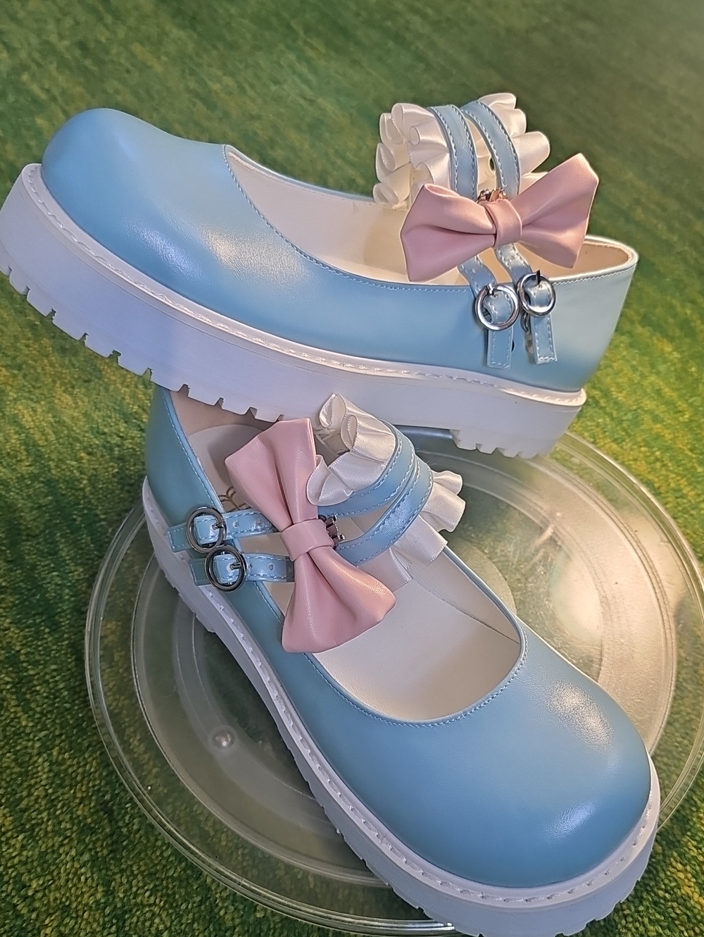 U Berobello Baby blue shoes size 8 /38 - Picture 1 of 6
